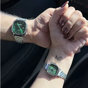 ساعت casio اولدمانی سیلور گرین