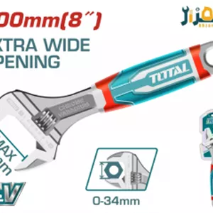 آچار فرانسه روکش دار صنعتی 8 اینچ tht101086 توتال total