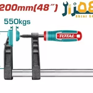 پیچ‌دستی گیره 200×50 توتال مدل TOTAL THT1320502