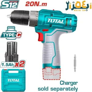 دریل شارژی 12 ولت توتال TOTAL TDLI12202