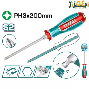 پیچ گوشتی چهارسو ضربه ای TGTPH3200 توتال