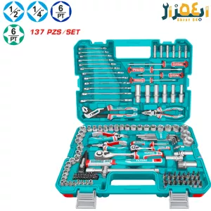 ست ابزار آچار بکس و ابزارآلات 137 عددی صنعتی THKTHP21376 توتال TOTAL