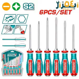 ست پیچ گوشتی 6 عددی ضربه ای آچار خور صنعتی TGTST0606 توتال TOTAL