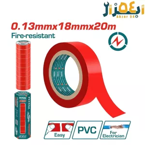 چسب برق پهن قرمز THPET1012 توتال TOTAL