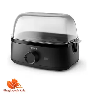 تخم مرغ پز فیلیپس مدل HD 9137 با توان 400 وات و خاموش شدن خودکار | ظرفیت پخت 6 عدد تخم مرغ آب پز یا 3 عدد نیمرو