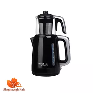 چای ساز تفال مدل BJ201 با قوری شیشه‌ای و فیلتر تفاله گیر