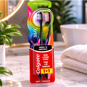 مسواک کلگیت Fresh 'N Protect مدل Cheek & Tongue Cleaner (بسته ۲ عددی) 