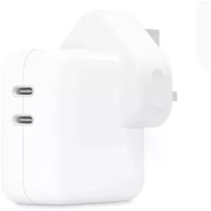 شارژر دیواری 35 وات اپل سه پین مدل Apple A2676 با دو خروجی USB-C (اوریجینال)