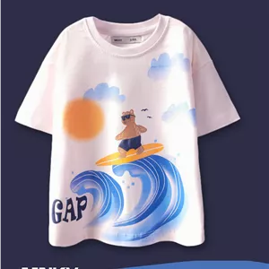 تیشرت سفید بچگانه 3 تا 6 سال طرح خرس گپ