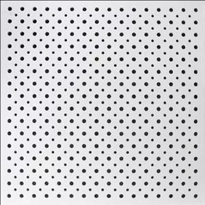 تایل گچی 9.5 میلیمتر آکوستیک پانچ دایره ای روکش PVC با فلیس در پشت تایل (36-12-8)