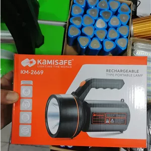 چراغ قوه دستی شارژی KAMISAFE مدل KM-2669 با توان 10 وات و باتری 2000 میلی‌آمپر |عمده و تک