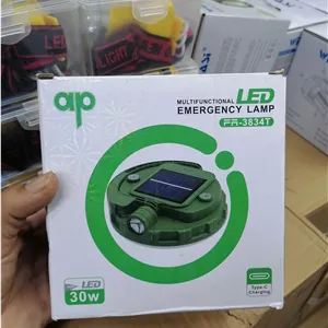 چراغ LED شارژی پنل خورشیدی دار چند کاره برند ap مدل FA-3834 اورجینال(عمده و تک)