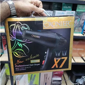 سشوار حرفه‌ای ۶۰۰۰ وات CRONIER Super X7 مدل جدید **اورجینال (عمده و تک)