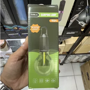 چراغ کمپینگ شارژی مدل T01 با نور گرم، قلاب آویز و شارژ Type-C |اورجینال(عمده و تک)