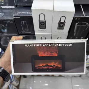 دستگاه بخور سرد و رطوبت‌ساز شومینه‌ای Flame Fireplace Aroma Diffuser مدل 315 با ظرفیت 250 میلی‌لیتر، شعله مصنوعی، نور رنگی، تایمر و ریموت کنترل |اورجینال(عمده و تک)
