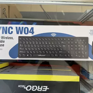 کیبورد و ماوس بی‌سیم وی‌پلاس (VPLUS) مدل SYNC W04 فارسی/انگلیسی اورجینال (عمده و تک)