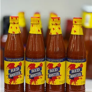 سس فلفل قرمز شيشه 175ميل RED ROOSTER مدل HOT SAUCE