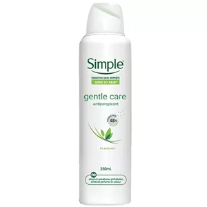 اسپری دئودورانت ضد تعریق سیمپل مدل gentle careماندگاری 48 ساعته