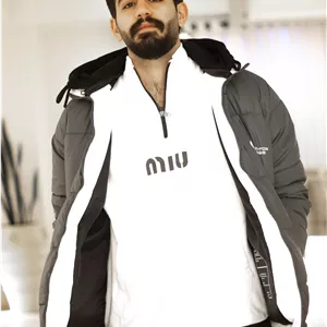 دورس نیم زیب طرح هودی مدل miu miu