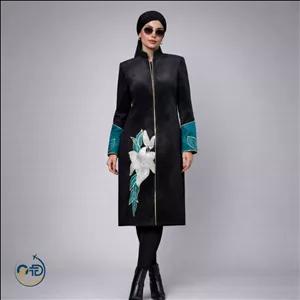 پالتو زنانه مخمل کوبیده طرح گل