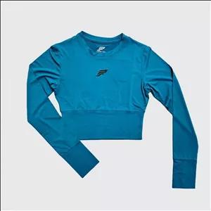 تیشرت زنانه آستین بلند کراپ ریون فلامنت PSW