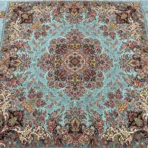 ترمه رومیزی ابریشم طرح ایراندخت کد 1 سایز 1*1