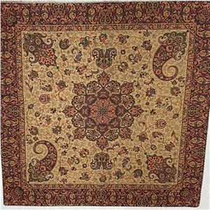 رومیزی ترمه سایز 75*75 ابریشمی بهار کد 1