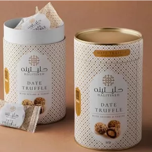 ترافل خرمایی (توپک) کنجدی با مغز ارده (حلیتینه) ۳۰۰ گرم