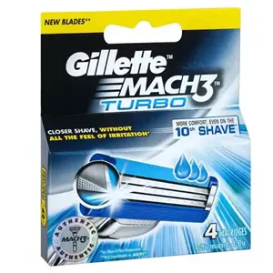تیغ یدک 4عددی ژیلت مدل Mach3 Turbo Authentic