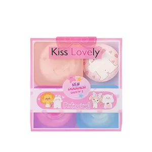 پک 4 عددی آرایشی Kiss Lovely دارای 3 محفظه بهداشتی