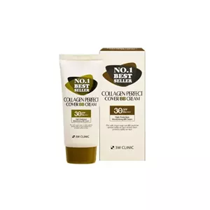 بی بی کرم کلاژن 3W Clinic مدل Perfect Cover SPF30 حجم 50میل 