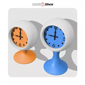 مدل سه بعدی Mid Century Modern Fluted Desk Clock