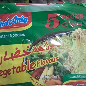 نودل اندومی سبزیجات بسته ۵ عددی وزن ۳۷۵ گرم
