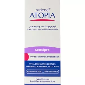 کرم مرطوب کننده و التیام بخش دست و صورت آتوپیا آردن مدل sensipro مناسب پوست های خشک و حساس حجم ۵۰ میلی لیتر