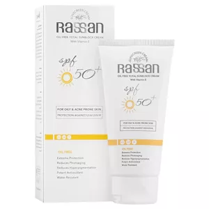 کرم ضد آفتاب بی رنگ پوست چرب و آکنه دار SPF50 راسن