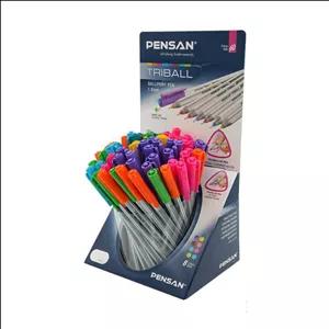  خودکار رنگی 1/0 (رنگ فانتزی )سه گوش تریبال پنسان  کد1003/S60R-8