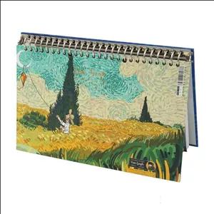 دفترکلاسوری26حلقه100برگ قفل فلز(2تکه) برگ سری ونگوگ کد71304