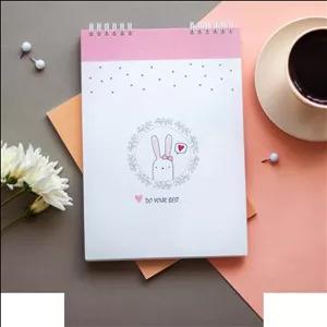 دفتر25برگی B5سایز175*250 کاغذسفیدآبرنگی خرگوشی برگ سری بانی استایل  کد70801