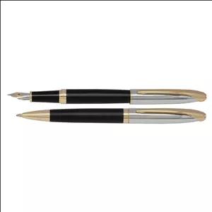 جفتی نفیس  یوروپن رینگ نیمه مشکی مات گیره زرد