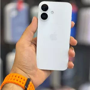 گوشی اپل iPhone 16 دست دوم (استوک) | بارجیستر | حافظه 128 گیگابایت | پارت نامبر CH | بدون باز شدگی | دو سیمکارت | به همراه اداپتور (پلمب)