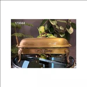 سوفله خوری مستطیل بزرگ برنجی هندی طرح ورساچه کد 173044 versace