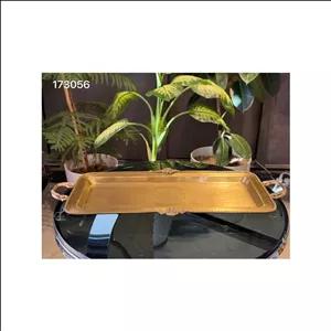 سینی مستطیل متوسط برنجی هندی طرح ورساچه کد 173055 versace