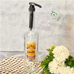 بطری سیروپ شیشه ای