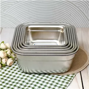 لگن استیل مربع