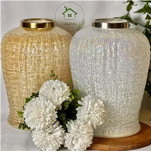 گلدان استوانه ای طرح زبرا