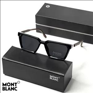 عینک آفتابی Mont Blanc مدل M2270 | یونیسکس | مشکی براق و سبز مات