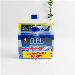 بسته دوتایی تمیزکننده عمیق ماشین ظرفشویی فینیش (Finish) – 2 × 250 ml، ضد چربی، ضد آهک، هایژنیک