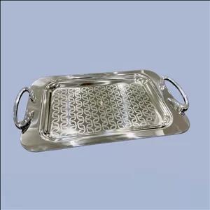 سینی براق استیل بدون پایه بزرگ کد UN-4049