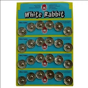 دکمه فشاری فلزی 6 مانتو (دکمه جفتی) بسته 24 عددی رنگ نقره ای