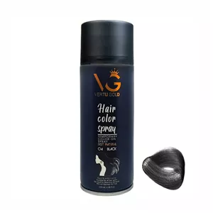 اسپری رنگ مو ورتوگلد مشکی مدل 04 Black حجم 150 میلی لیتر